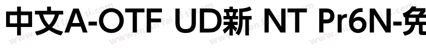 中文A-OTF UD新 NT Pr6N字体转换